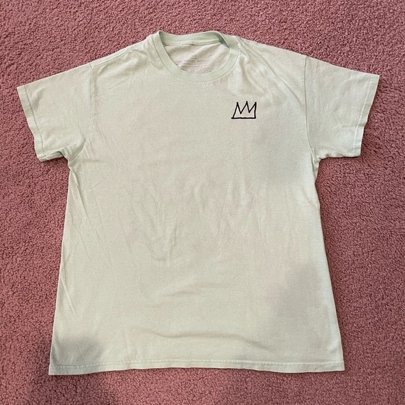 JEAN-MICHEL BASQUIAT Green Graphic Short Sleeve Shirt - Picture 1 of 8